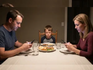 Debate grows over phones at dinner and family ties